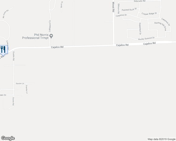 map of restaurants, bars, coffee shops, grocery stores, and more near 18591 Cajalco Road in Perris