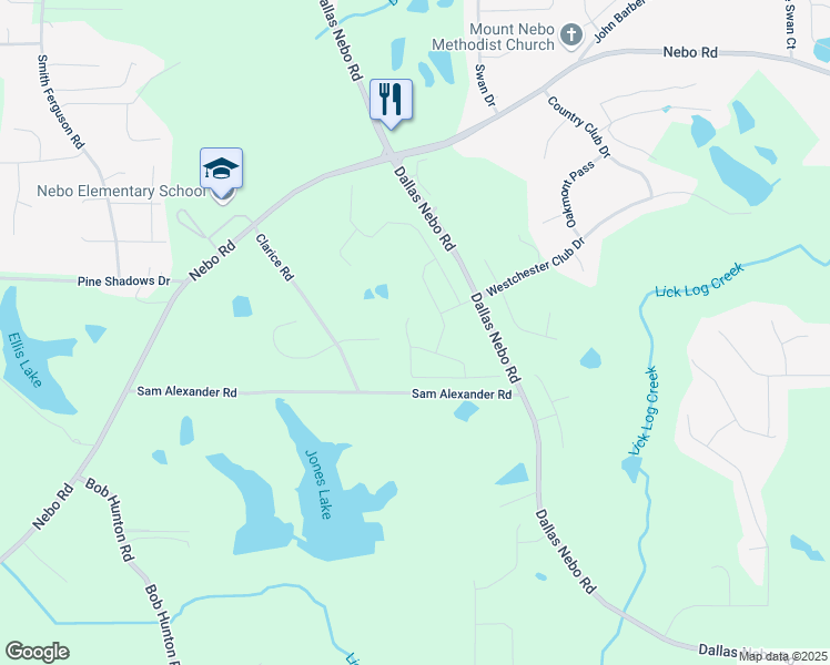 map of restaurants, bars, coffee shops, grocery stores, and more near 321 Silver Leaf Trace in Paulding County