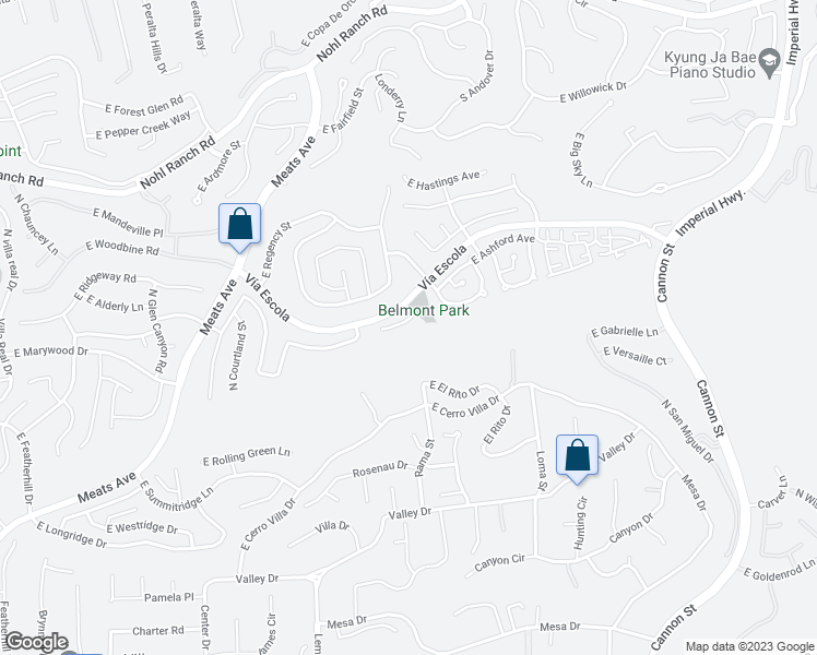 map of restaurants, bars, coffee shops, grocery stores, and more near 4514 East Wickham Avenue in Orange