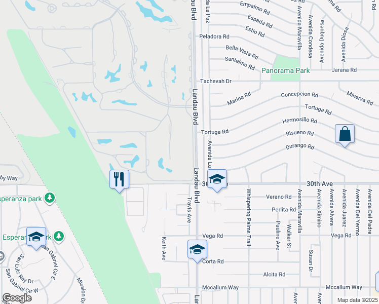 map of restaurants, bars, coffee shops, grocery stores, and more near 29899 East Trancas Drive in Cathedral City