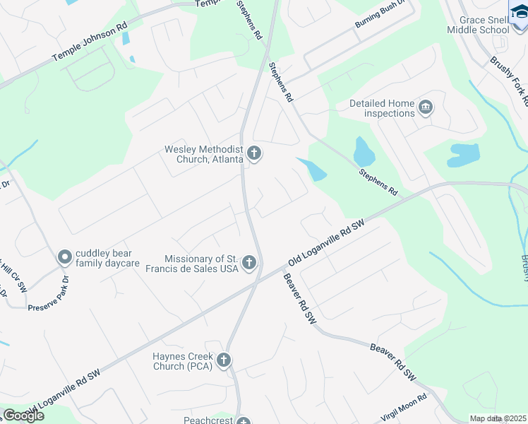 map of restaurants, bars, coffee shops, grocery stores, and more near 1515 Summer Lake Terrace Southwest in Loganville