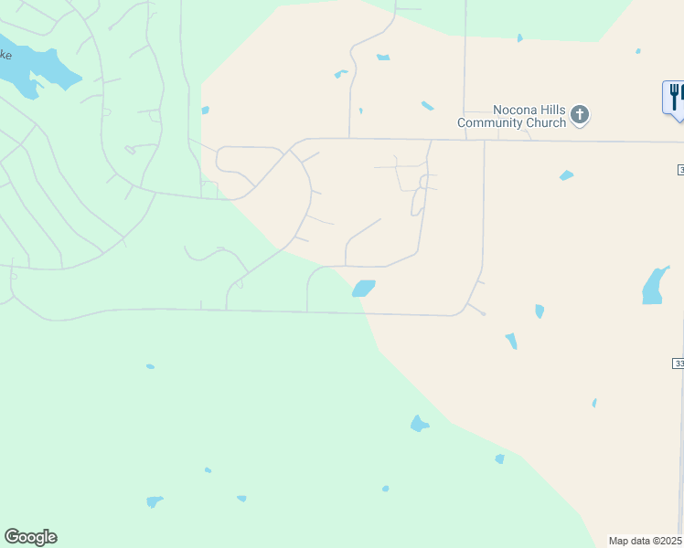map of restaurants, bars, coffee shops, grocery stores, and more near 112 Country Club Drive in Nocona