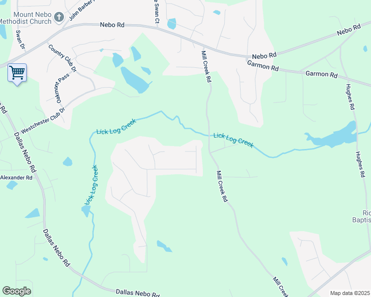 map of restaurants, bars, coffee shops, grocery stores, and more near 56 Creekside Point in Hiram