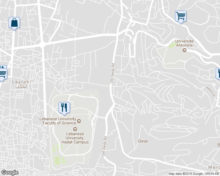 map of restaurants, bars, coffee shops, grocery stores, and more near in 