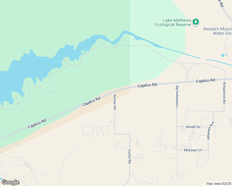map of restaurants, bars, coffee shops, grocery stores, and more near 20012 Archer Road in Perris