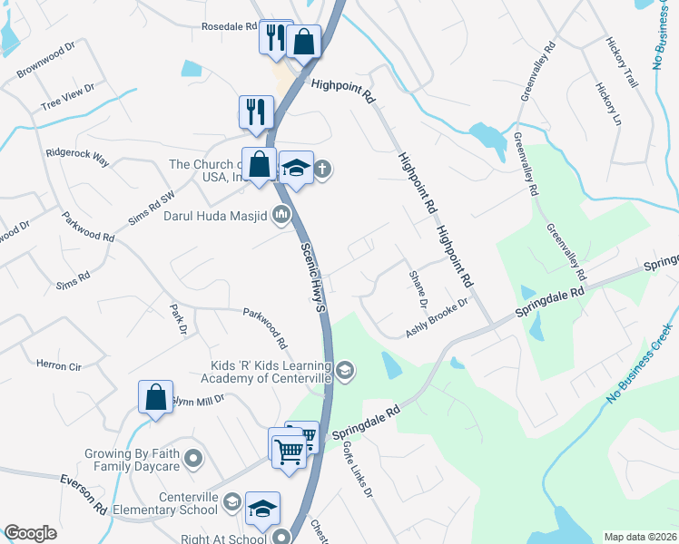 map of restaurants, bars, coffee shops, grocery stores, and more near 3251 Open Fields Drive in Snellville