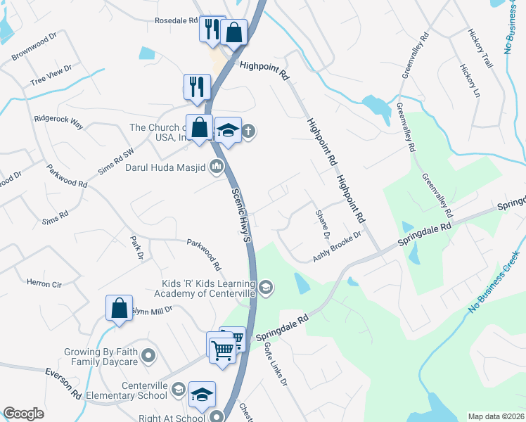 map of restaurants, bars, coffee shops, grocery stores, and more near 3261 Open Fields Drive in Snellville