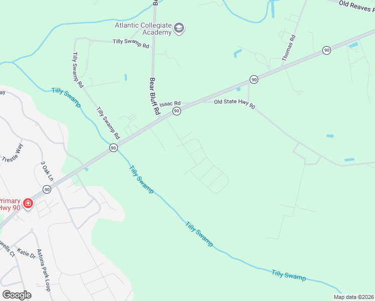 map of restaurants, bars, coffee shops, grocery stores, and more near 2198 Chavis Road in Conway