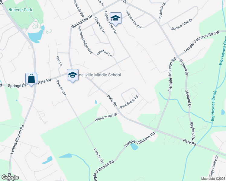 map of restaurants, bars, coffee shops, grocery stores, and more near 2342 Crimson Creek Lane in Snellville