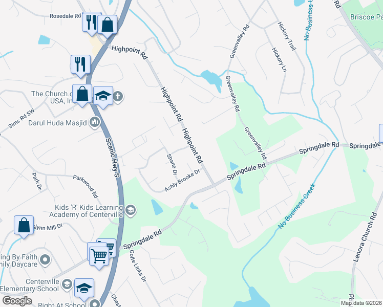 map of restaurants, bars, coffee shops, grocery stores, and more near 2928 Ashly Brooke Court in Snellville