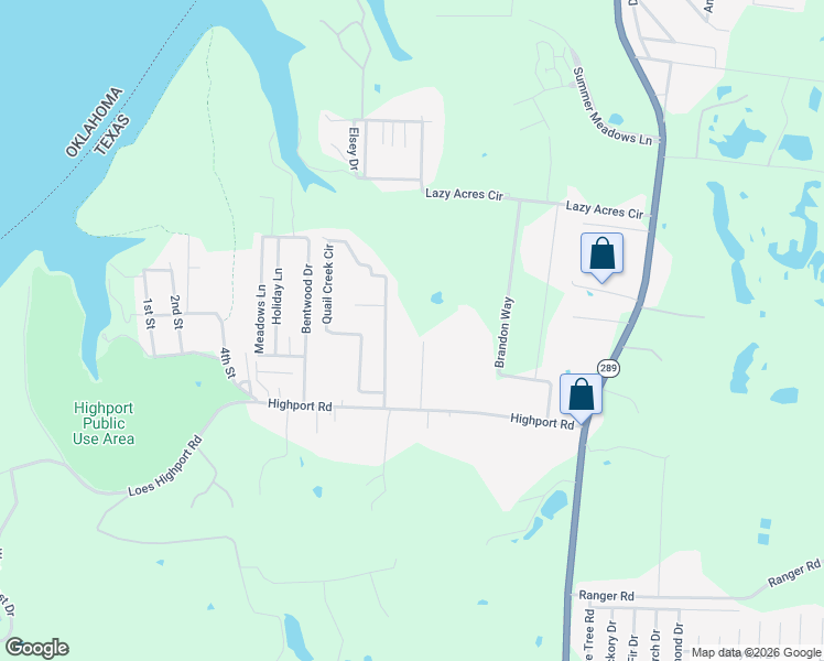 map of restaurants, bars, coffee shops, grocery stores, and more near 111 Tyler Lane in Pottsboro