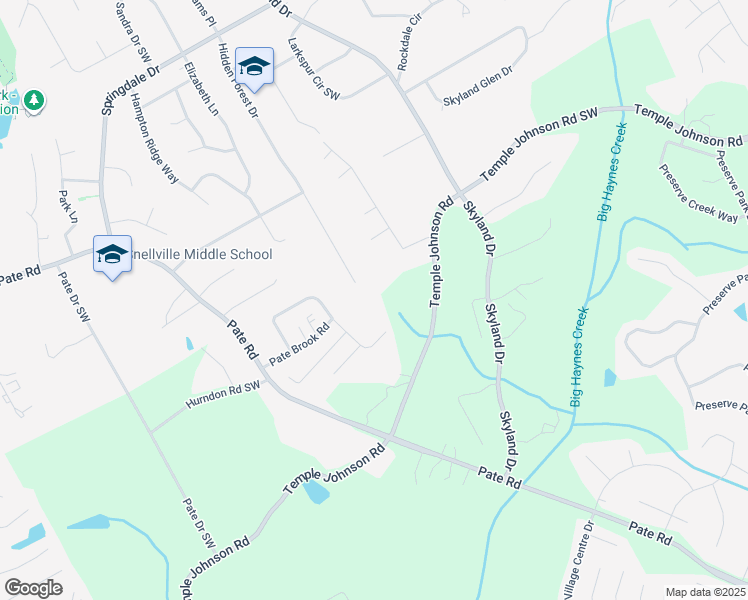 map of restaurants, bars, coffee shops, grocery stores, and more near 3086 Pate Creek View in Snellville