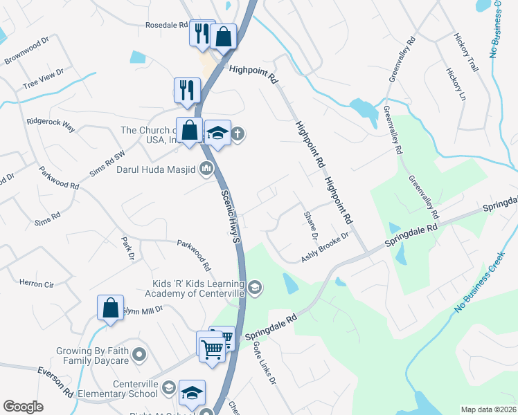 map of restaurants, bars, coffee shops, grocery stores, and more near 3311 Open Fields Drive in Snellville
