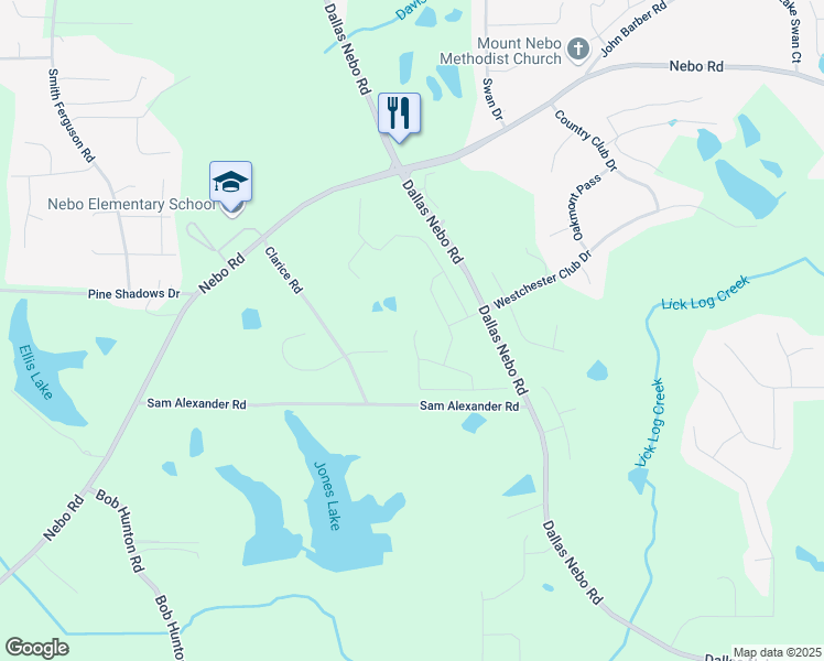 map of restaurants, bars, coffee shops, grocery stores, and more near 319 Silver Leaf Trace in Paulding County
