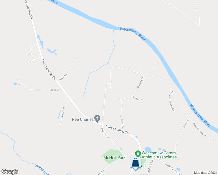 map of restaurants, bars, coffee shops, grocery stores, and more near 387 Carmello Circle in Conway