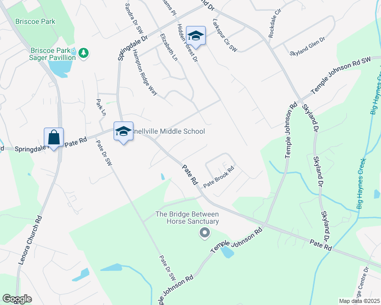 map of restaurants, bars, coffee shops, grocery stores, and more near 2333 Crimson Creek Lane in Snellville