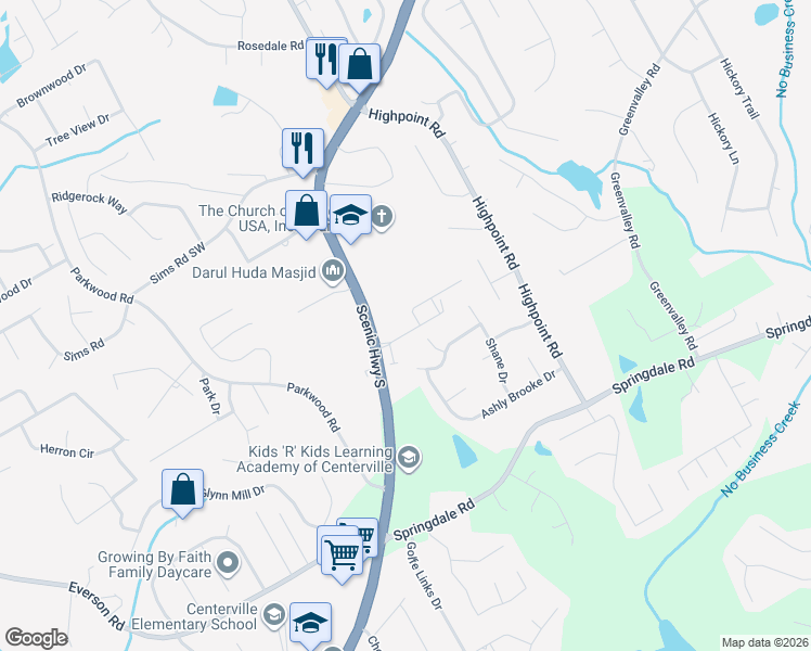 map of restaurants, bars, coffee shops, grocery stores, and more near 3331 Open Fields Drive in Snellville