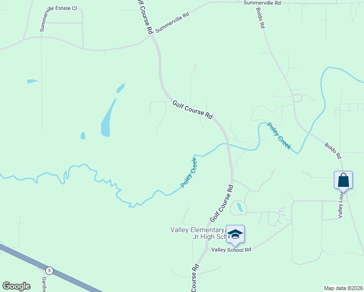 map of restaurants, bars, coffee shops, grocery stores, and more near 1183 Golf Course Road in Jasper