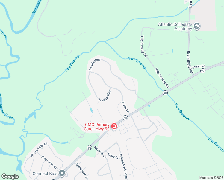 map of restaurants, bars, coffee shops, grocery stores, and more near 176 3 Oak Lane in Conway