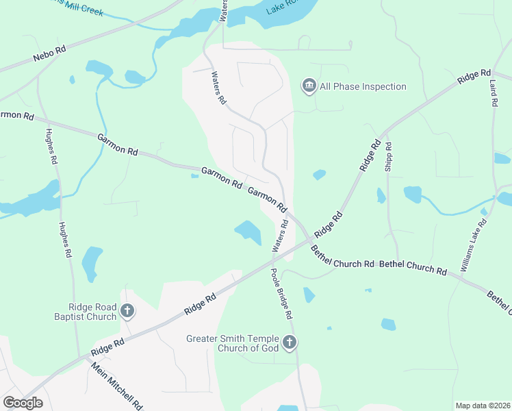 map of restaurants, bars, coffee shops, grocery stores, and more near 1378 Garmon Rd in Hiram