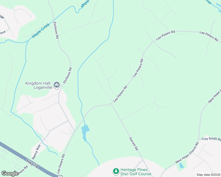 map of restaurants, bars, coffee shops, grocery stores, and more near 2109 Seths Ridge in Loganville