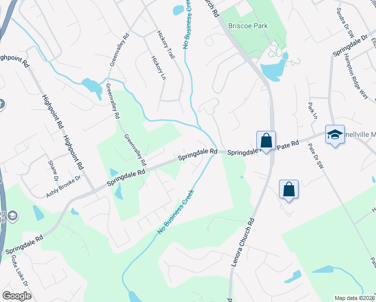 map of restaurants, bars, coffee shops, grocery stores, and more near 3026 Springdale Court in Snellville