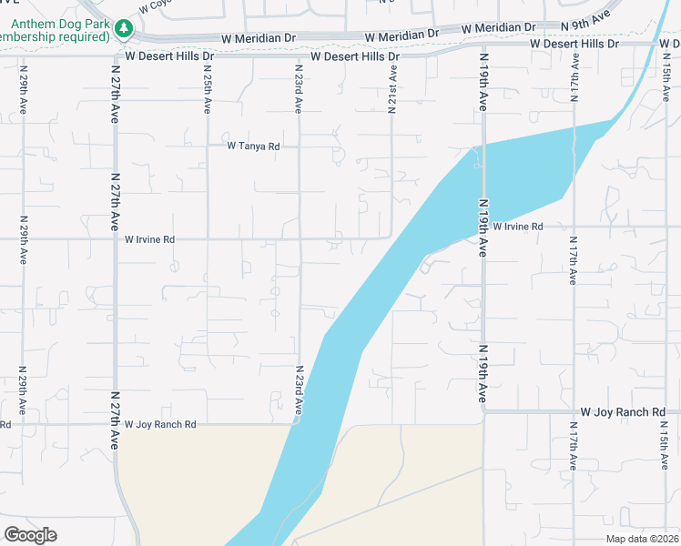 map of restaurants, bars, coffee shops, grocery stores, and more near 38447 North 23rd Avenue in Phoenix