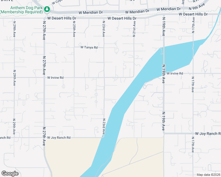 map of restaurants, bars, coffee shops, grocery stores, and more near 38427 North 23rd Avenue in Phoenix