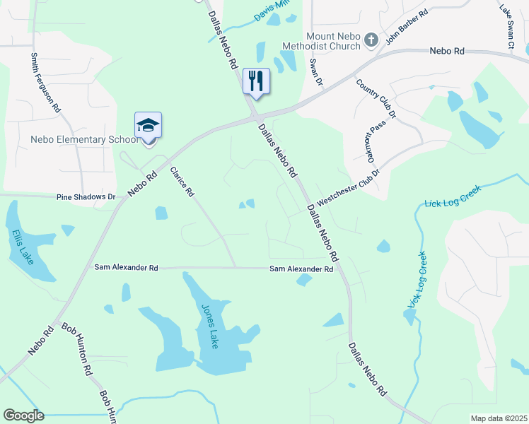 map of restaurants, bars, coffee shops, grocery stores, and more near 323 Silver Leaf Trace in Paulding County