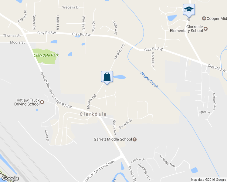 map of restaurants, bars, coffee shops, grocery stores, and more near 3156 Mosley Chase Ct in Austell