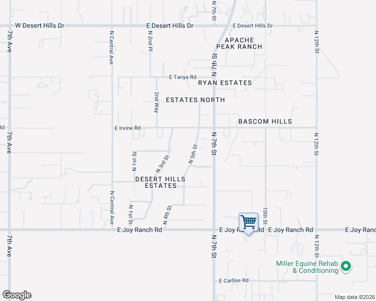 map of restaurants, bars, coffee shops, grocery stores, and more near 38402 North 5th Street in Phoenix