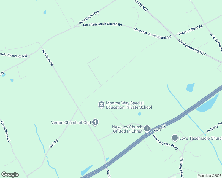 map of restaurants, bars, coffee shops, grocery stores, and more near 2165 Wall Road in Monroe