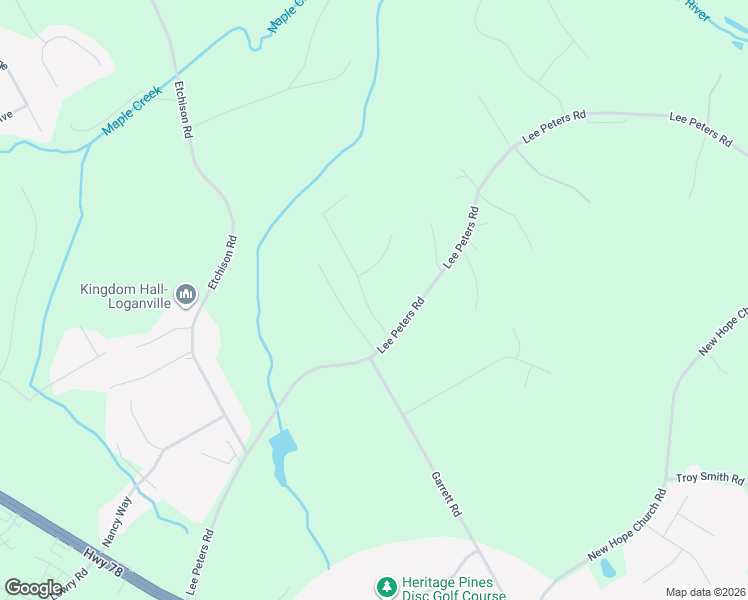 map of restaurants, bars, coffee shops, grocery stores, and more near 2112 Seths Ridge in Loganville