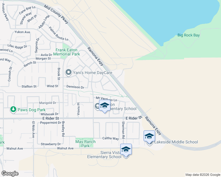 map of restaurants, bars, coffee shops, grocery stores, and more near 1920 Brockstone Drive in Perris