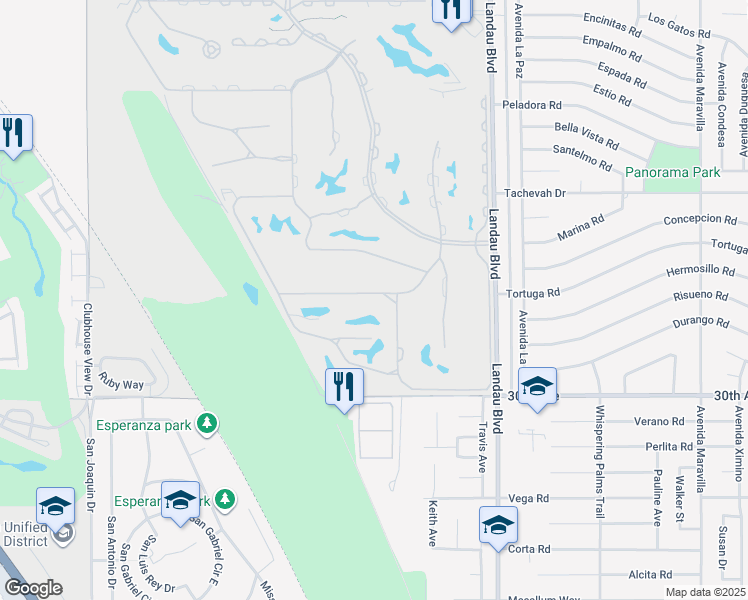 map of restaurants, bars, coffee shops, grocery stores, and more near 67677 South Laguna Drive in Cathedral City