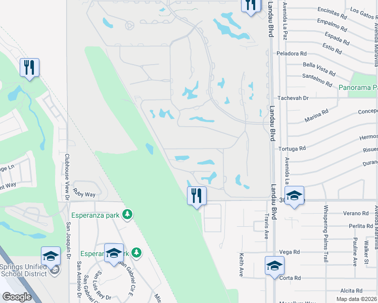 map of restaurants, bars, coffee shops, grocery stores, and more near 67579 South Laguna Drive in Cathedral City