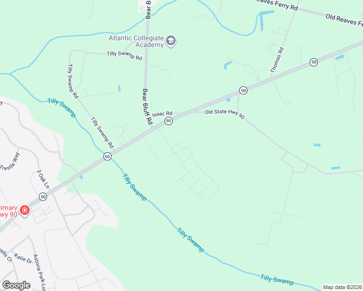 map of restaurants, bars, coffee shops, grocery stores, and more near 2141 Chavis Road in Conway