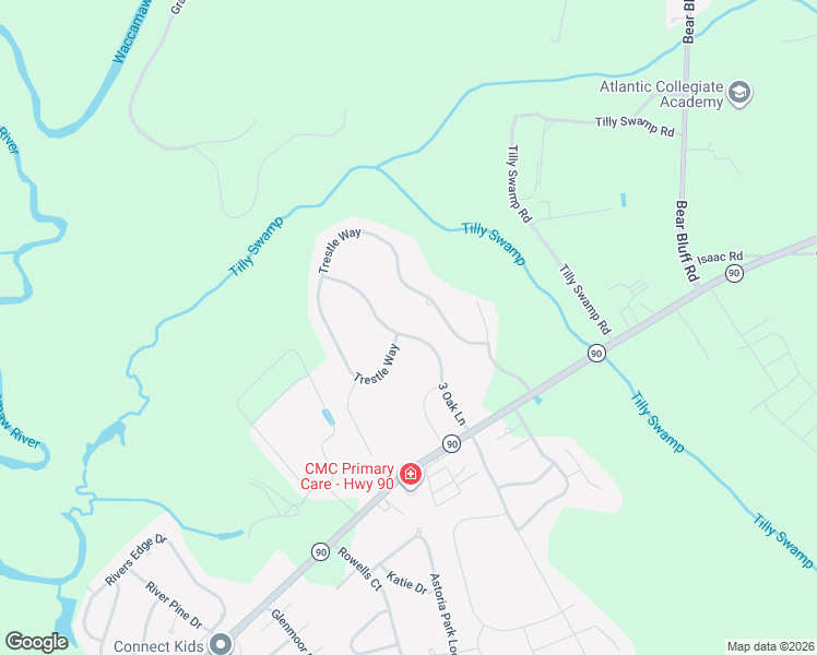 map of restaurants, bars, coffee shops, grocery stores, and more near 152 3 Oak Lane in Conway