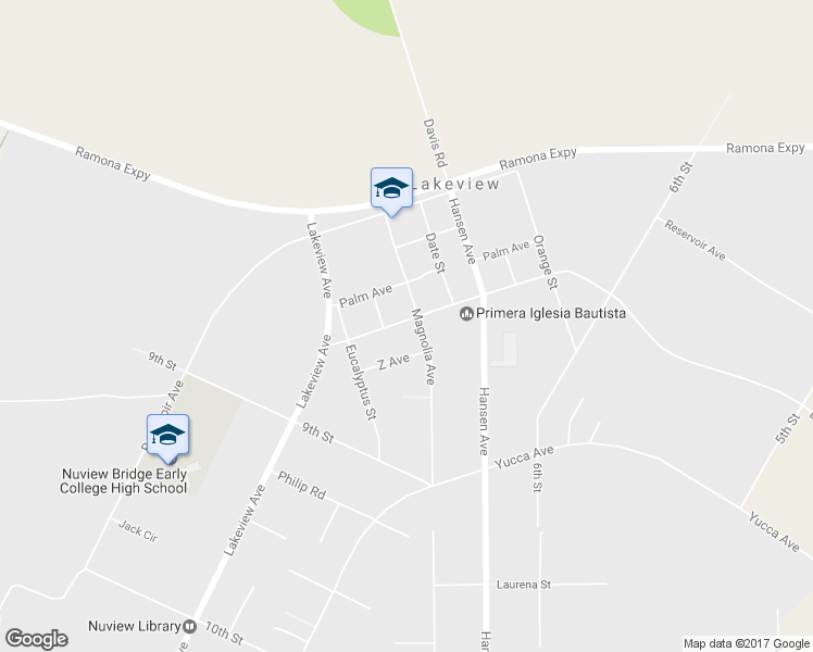 map of restaurants, bars, coffee shops, grocery stores, and more near 19815 Magnolia Avenue in Nuevo