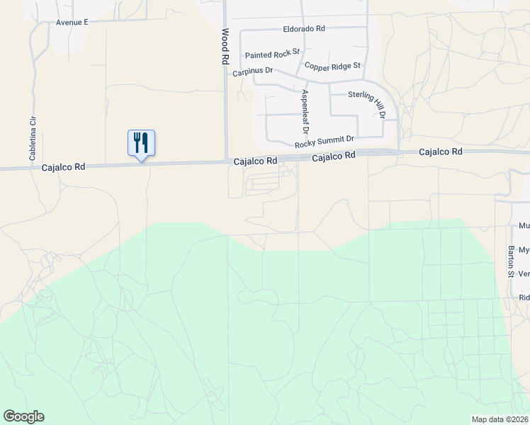 map of restaurants, bars, coffee shops, grocery stores, and more near 19203 Cajalco Road in Perris