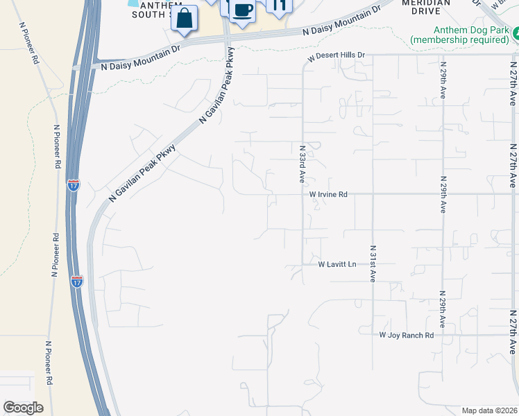 map of restaurants, bars, coffee shops, grocery stores, and more near 38508 North 34th Avenue in Phoenix