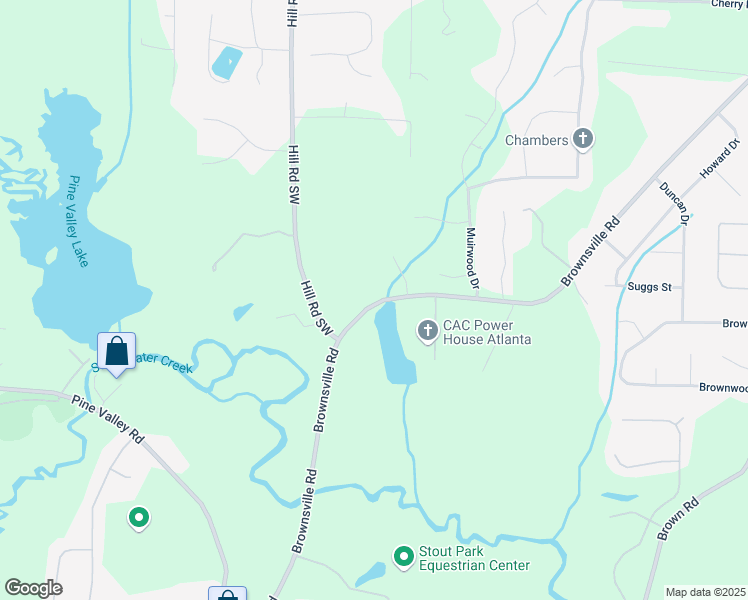 map of restaurants, bars, coffee shops, grocery stores, and more near 4958 Brownsville Road in Powder Springs