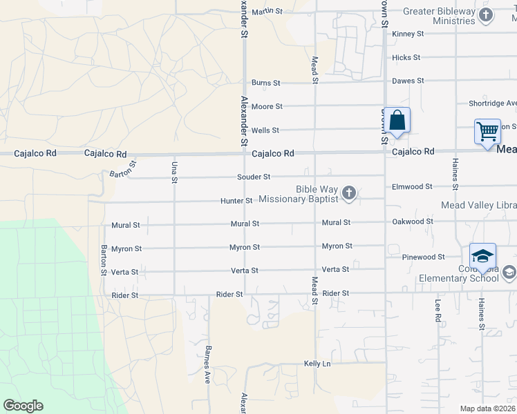 map of restaurants, bars, coffee shops, grocery stores, and more near 20553 Hunter Street in Perris