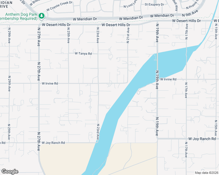 map of restaurants, bars, coffee shops, grocery stores, and more near 38447 North 23rd Avenue in Phoenix