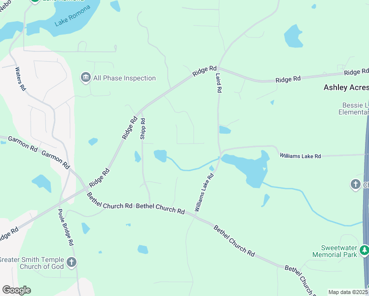 map of restaurants, bars, coffee shops, grocery stores, and more near 111 Shenandoah Court in Hiram