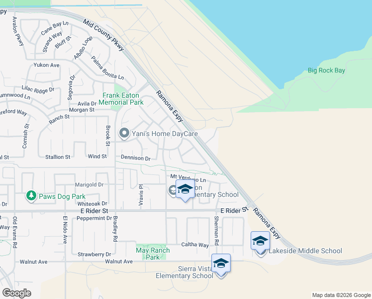 map of restaurants, bars, coffee shops, grocery stores, and more near 1920 Brockstone Drive in Perris