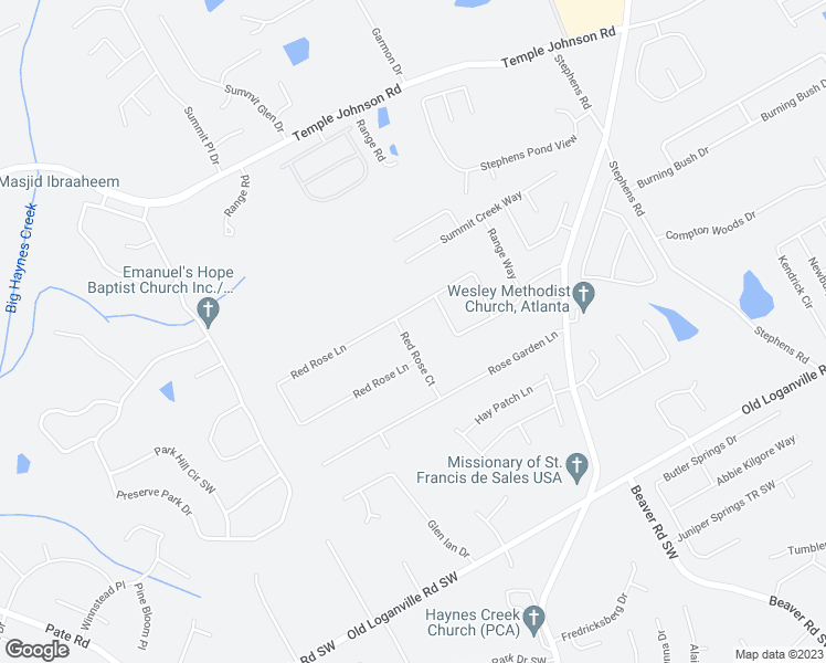 map of restaurants, bars, coffee shops, grocery stores, and more near 3724 Red Rose Court in Loganville