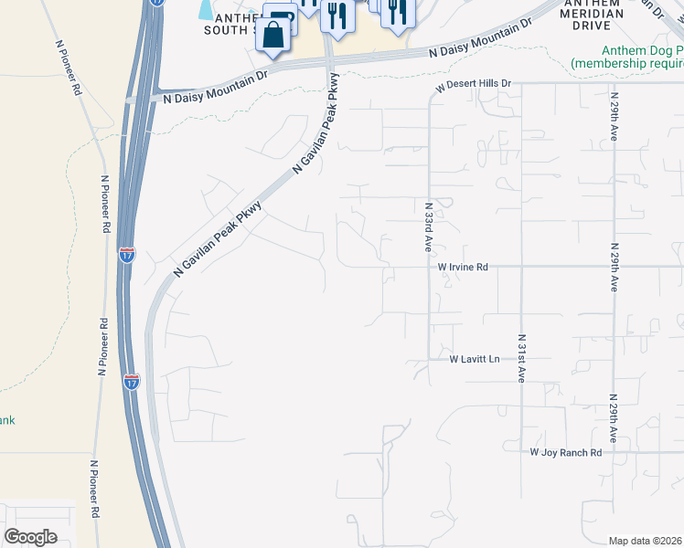 map of restaurants, bars, coffee shops, grocery stores, and more near 38508 North 34th Avenue in Phoenix
