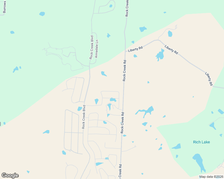 map of restaurants, bars, coffee shops, grocery stores, and more near 1483 Rock Creek in Whitesboro