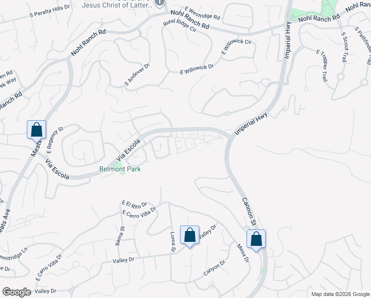 map of restaurants, bars, coffee shops, grocery stores, and more near in Villa Park
